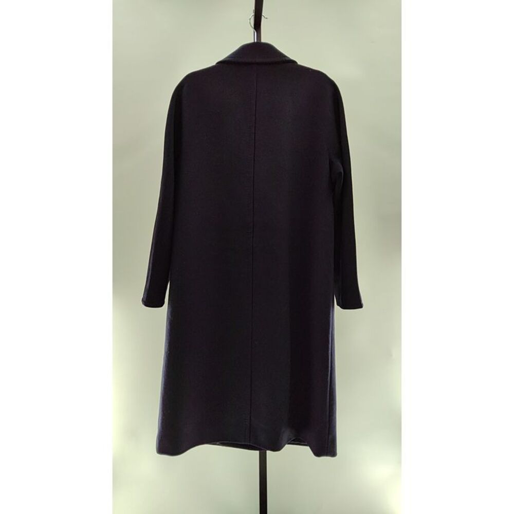 Quince Women Italian Wool Double-Breasted Slouch Coat Cadet Outerwear M - Picture 2 of 2
